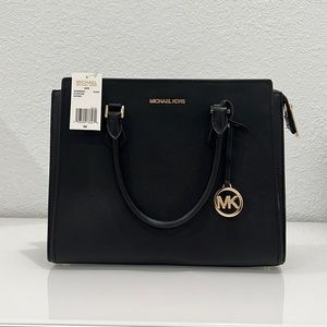 Michael Kors black hope satchel